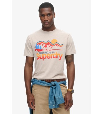 Superdry Great Outdoors graphic t-shirt beige