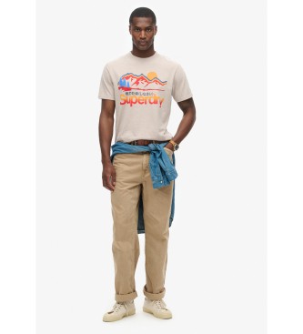 Superdry Great Outdoors graphic t-shirt beige