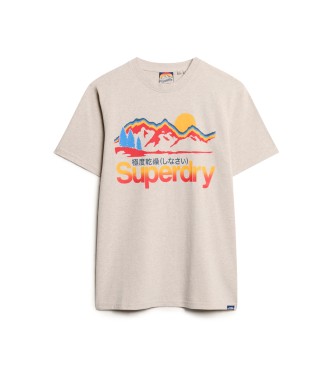 Superdry Great Outdoors graphic t-shirt beige