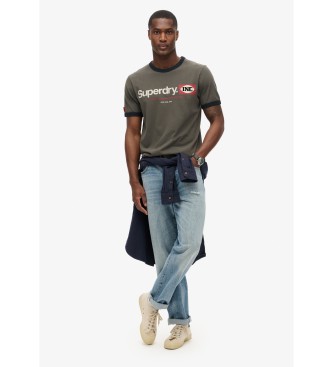 Superdry Core Ringer Workwear grn T-shirt