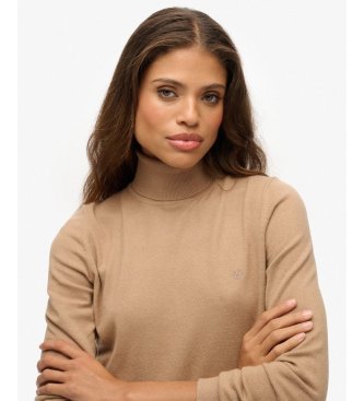Superdry Jersey Klassisk med polokrage brun