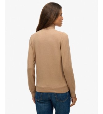 Superdry Jersey Klassisk med polokrage brun