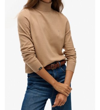 Superdry Jersey Klassisk med polokrage brun