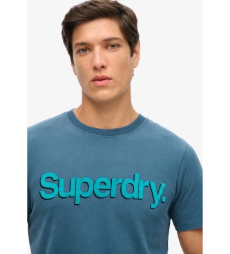 Superdry Classic Core Logo Shadow T-shirt blau