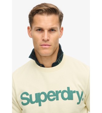 Superdry Sudadera clsica con logotipo Core beige