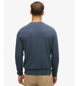 Superdry Sweatshirt clssica com o logtipo Core em azul-marinho