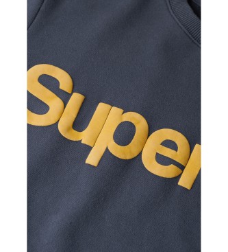 Superdry Klassisk sweatshirt med Core-logotyp marinbl