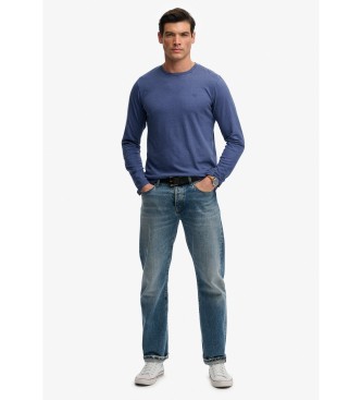 Superdry Klasyczny T-shirt w kolorze niebieskim