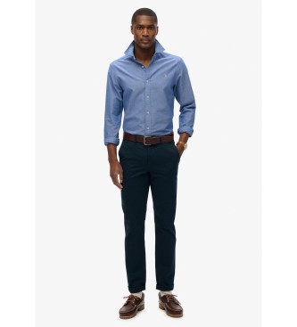 Superdry Klassisk Oxford L/S-skjorta blå