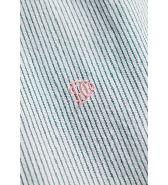 Superdry Camisa cl�ssica Seersucker verde