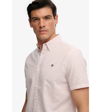 Superdry Camisa cl�ssica Seersucker cor-de-rosa