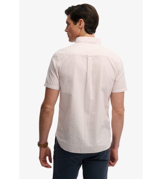Superdry Camisa cl�ssica Seersucker cor-de-rosa