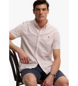 Superdry Camisa cl�ssica Seersucker cor-de-rosa