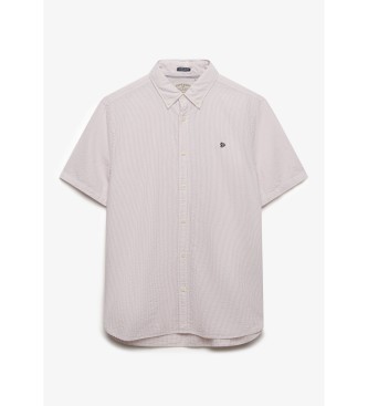 Superdry Camisa cl�ssica Seersucker cor-de-rosa
