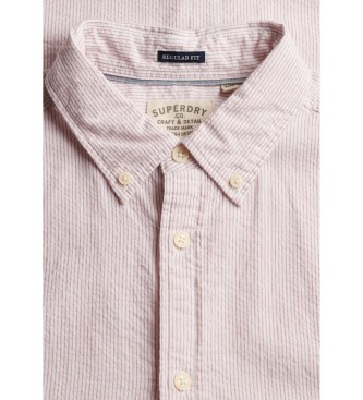 Superdry Camisa cl�ssica Seersucker cor-de-rosa