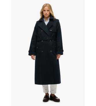 Superdry Klassischer Trenchcoat navy