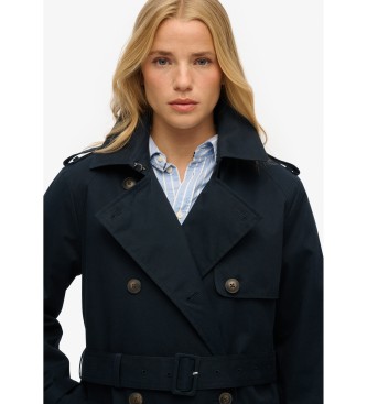 Superdry Klassischer Trenchcoat navy
