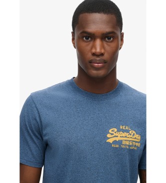 Superdry T-shirt classique avec logo Vintage bleu