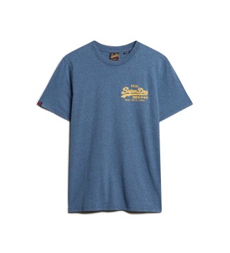 Superdry T-shirt classica blu con logo vintage