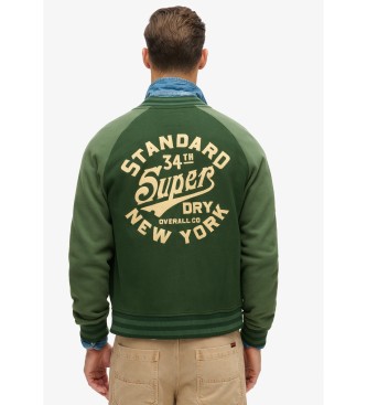 Superdry Zielona kurtka bomber College