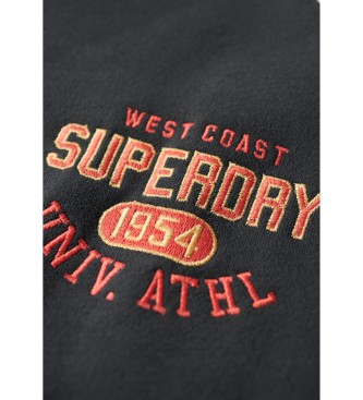 Superdry College Script grafična pletena bomber jakna črna