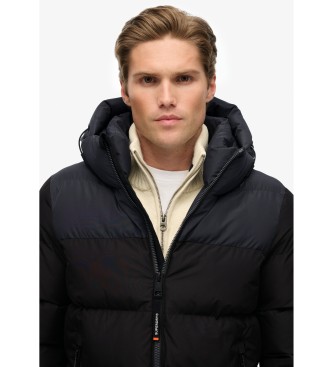 Superdry Colourblock Pufferjacke schwarz