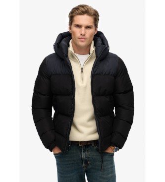 Superdry Colourblock Pufferjacke schwarz