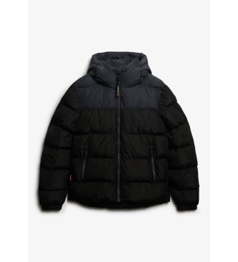 Superdry Colourblock Pufferjacke schwarz