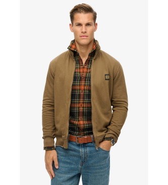 Superdry Chaqueta de chndal con pespuntes en contraste  marrn