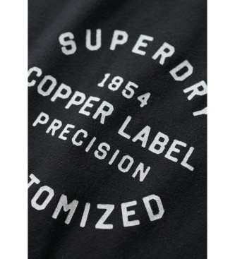 Superdry Copper Label Brustgrafik-T-Shirt schwarz