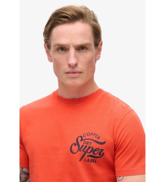 Superdry Copper Label Chest Graphic T-shirt orange