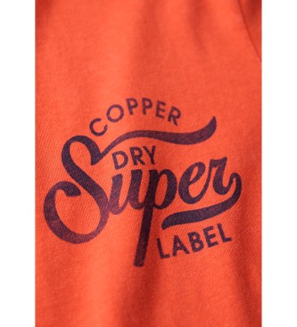 Superdry Copper Label Chest Grafična majica oranžna