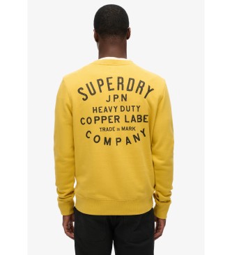 Superdry Felpa girocollo con grafica Yellow Copper Label