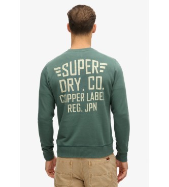 Superdry Graficzna bluza z okrągłym dekoltem Copper Label zielona  