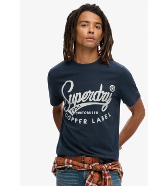 Superdry T-shirt Workwear de la gamme Copper Label navy