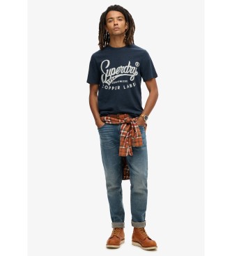 Superdry T-shirt Workwear de la gamme Copper Label navy