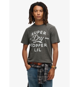 Superdry T-shirt grigia da lavoro Copper Label