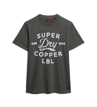 Superdry T-shirt grigia da lavoro Copper Label