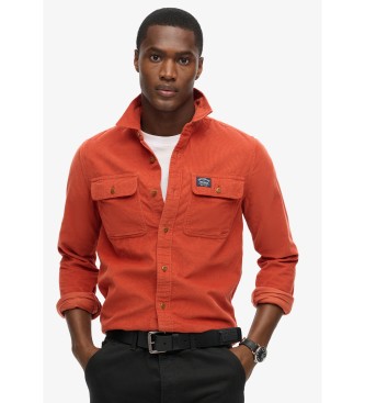 Superdry Trailsman manchesterskjorta med ls passform orange