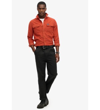 Superdry Trailsman manchesterskjorta med ls passform orange