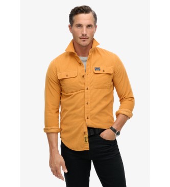 Superdry Camicia arancione Trailsman in velluto a coste dal taglio ampio