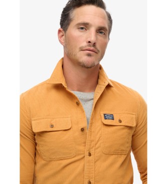 Superdry Camisa de pana de corte holgado Trailsman naranja