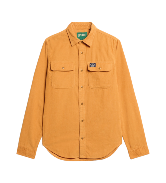 Superdry Camicia arancione Trailsman in velluto a coste dal taglio ampio