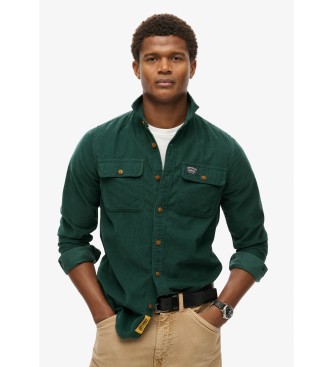 Superdry Trailsman green loose fit corduroy shirt