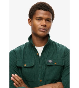 Superdry Trailsman green loose fit corduroy shirt