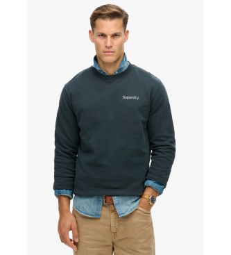 Superdry Lstsiddende City-sweatshirt med rund hals og Core-logo, bl