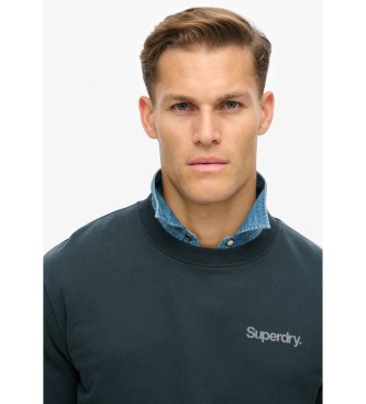 Superdry Sudadera suelta de cuello redondo City con logotipo Core azul