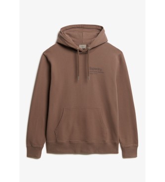 Superdry Sweat  capuche avec logo Core City marron