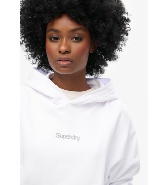 Superdry Loose hooded sweatshirt with City logo white