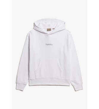 Superdry Loose hooded sweatshirt with City logo white